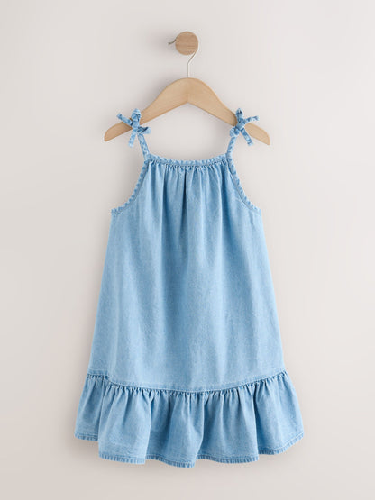 Blue Denim Angel Sleeve Dress (3-16yrs) image 5