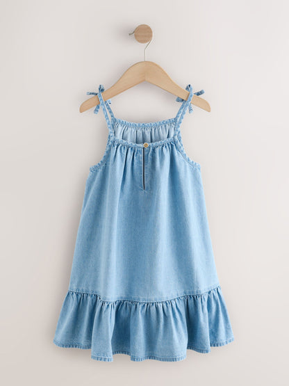 Blue Denim Angel Sleeve Dress (3-16yrs) image 6