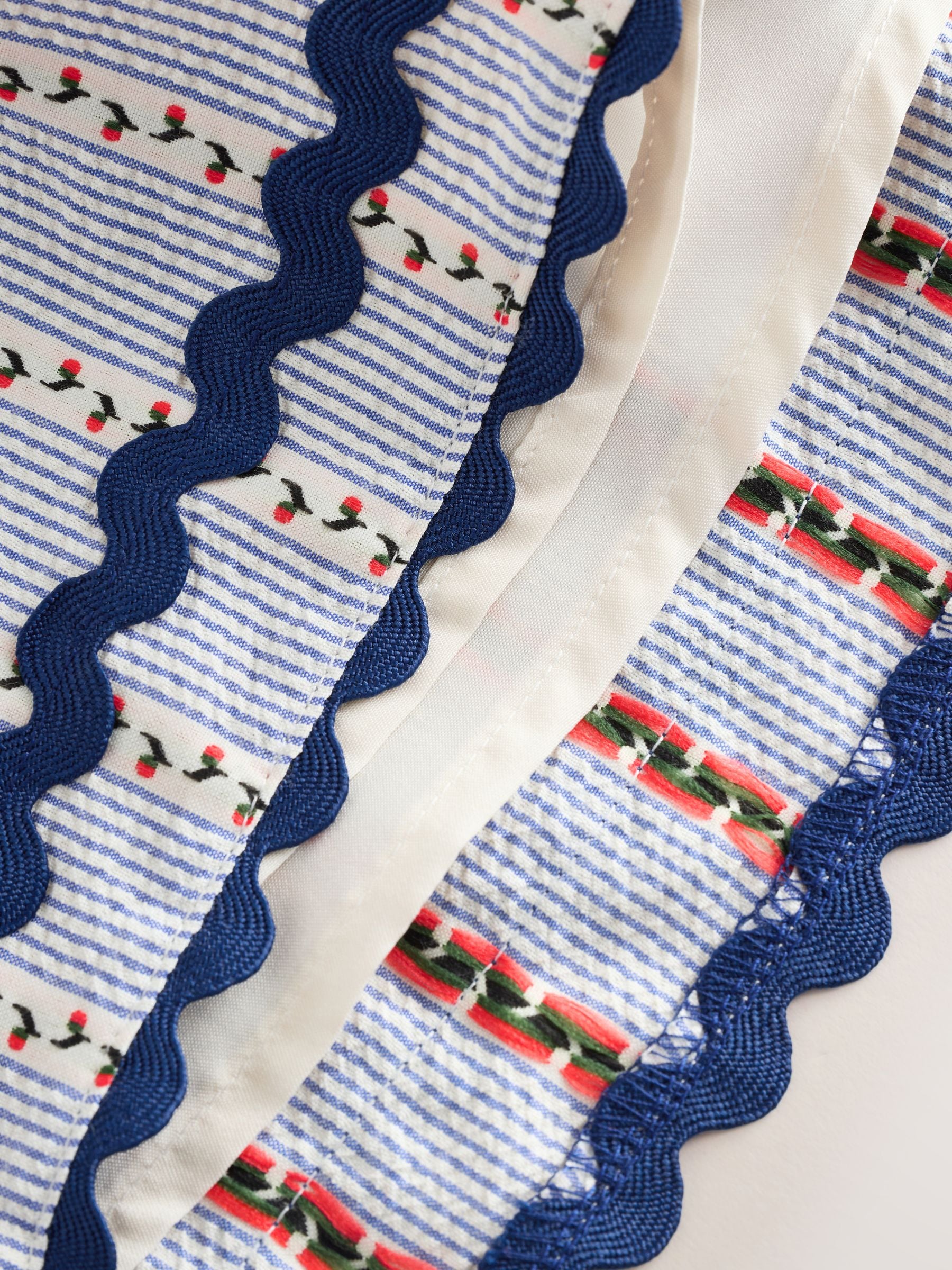 Blue/White Stripe Ruffle Dress (3-16yrs) image 8