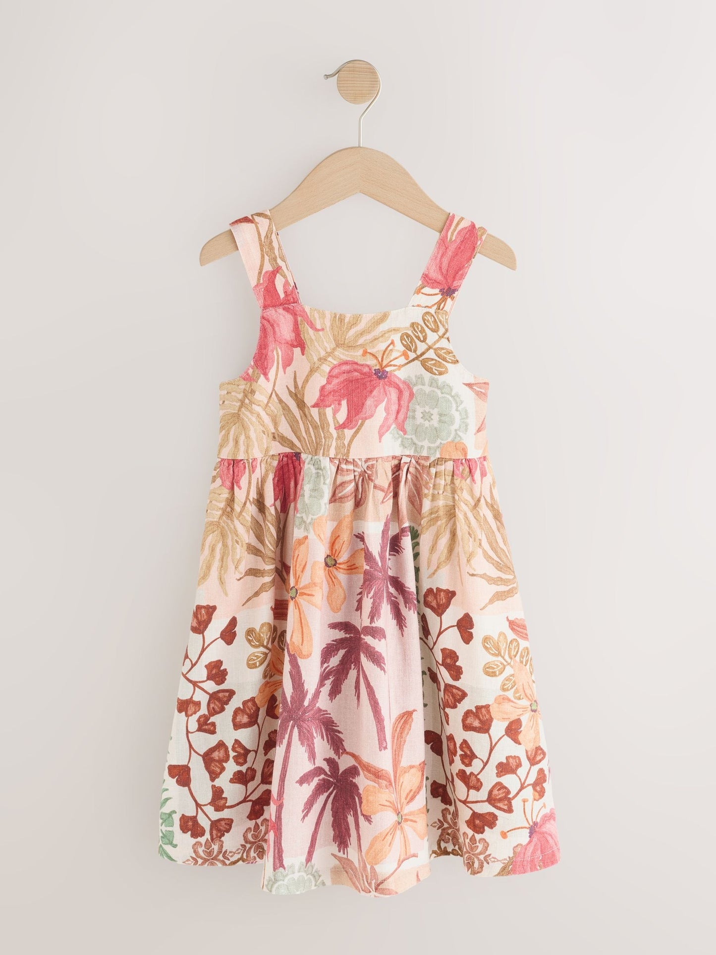 Chocolate Brown Linen Summer Dress (3-16yrs) image 4