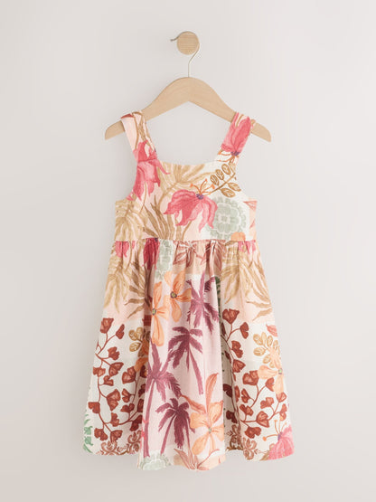 Chocolate Brown Linen Summer Dress (3-16yrs) image 4