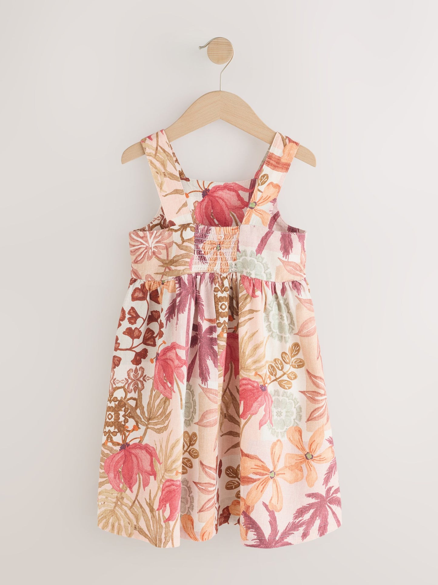 Chocolate Brown Linen Summer Dress (3-16yrs) image 5