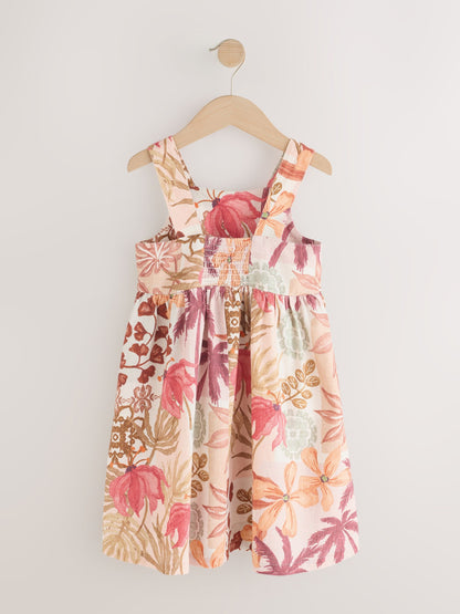 Chocolate Brown Linen Summer Dress (3-16yrs) image 5