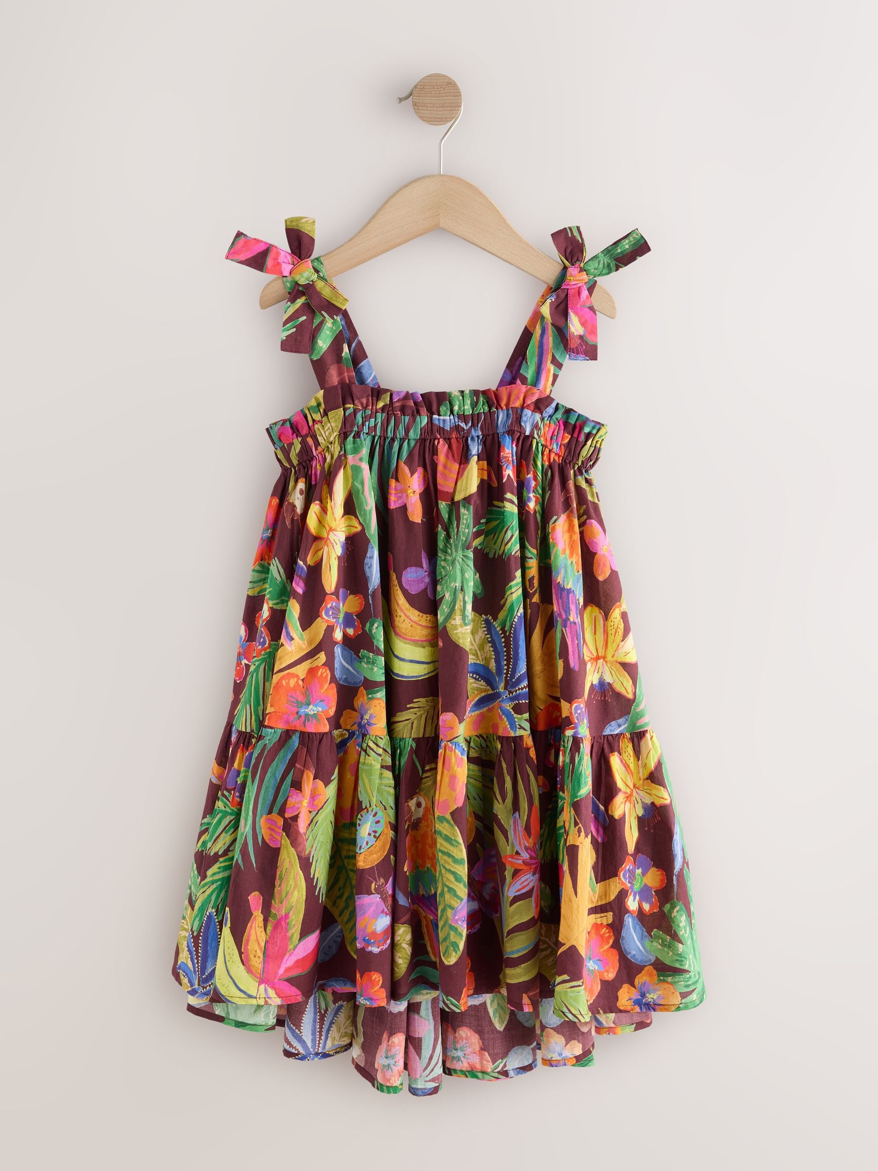 Tropical Strappy Frill Dress (3-16yrs) image 5