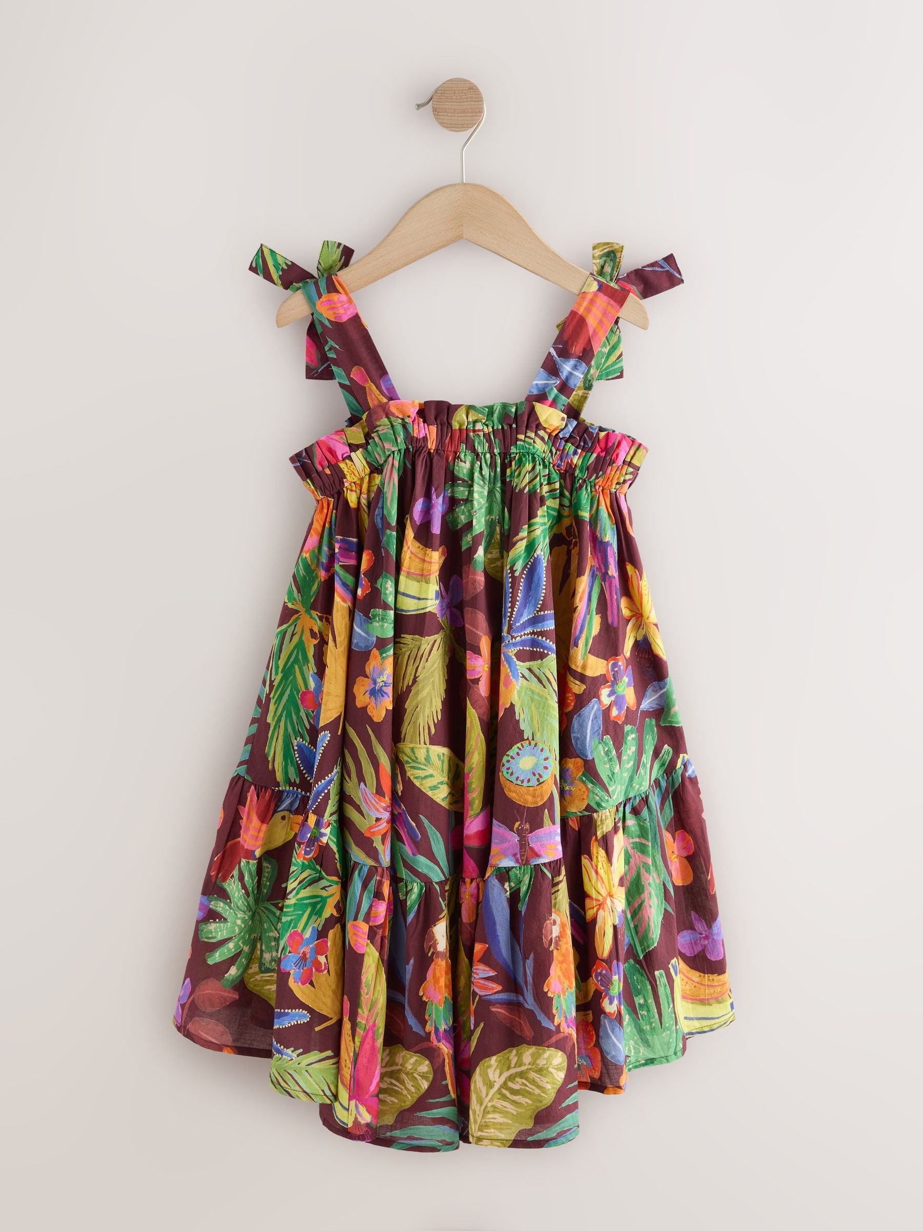 Tropical Strappy Frill Dress (3-16yrs) image 6