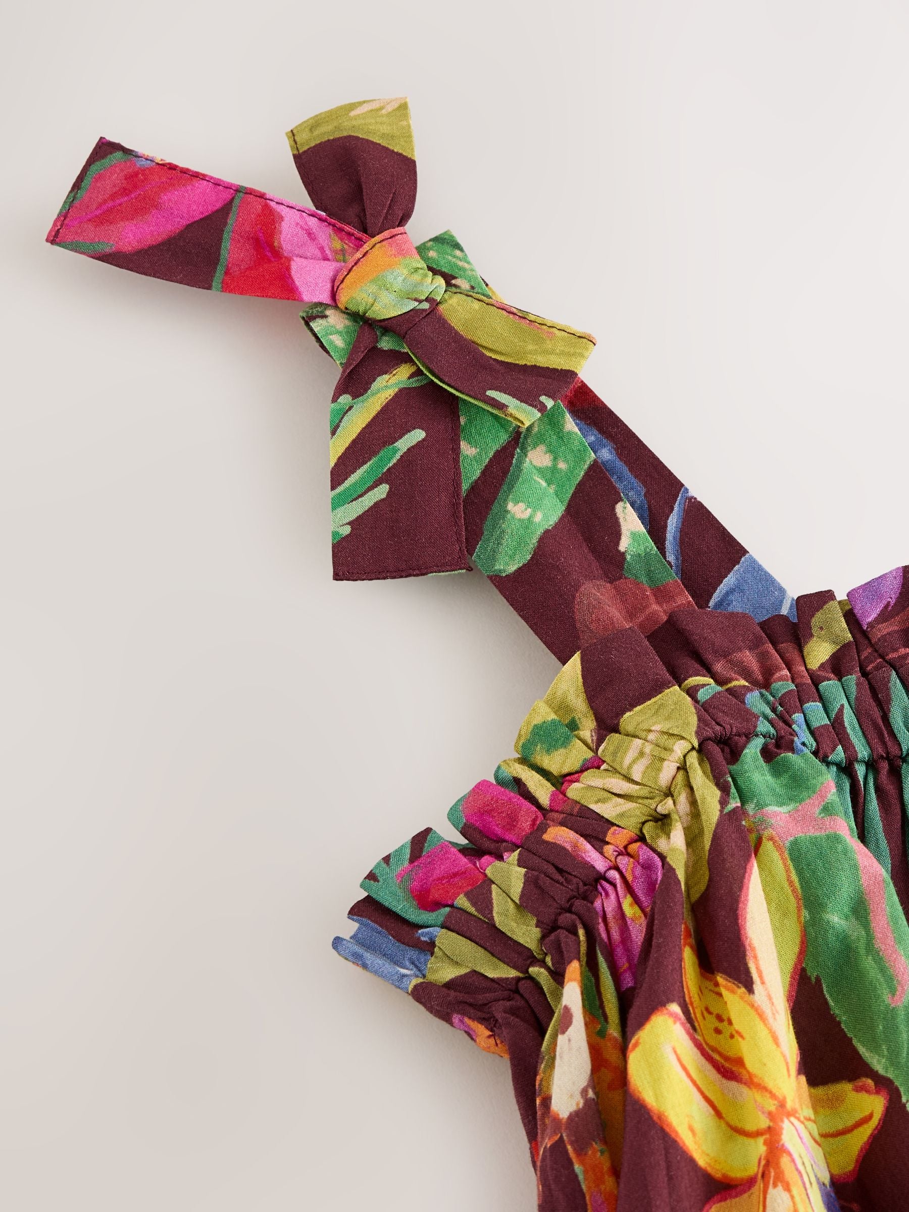 Tropical Strappy Frill Dress (3-16yrs) image 8