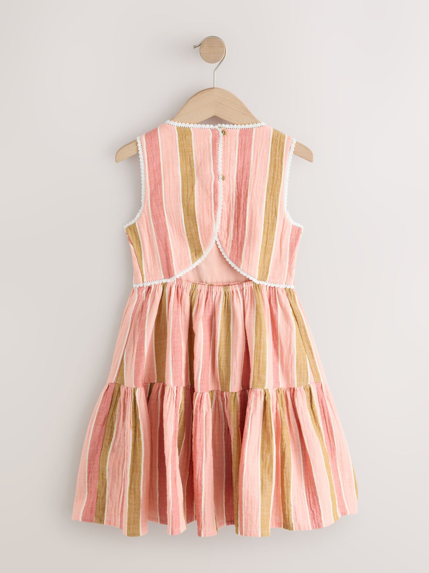 Rust Brown Embroidered Sleeveless Dress (3-16yrs) image 6