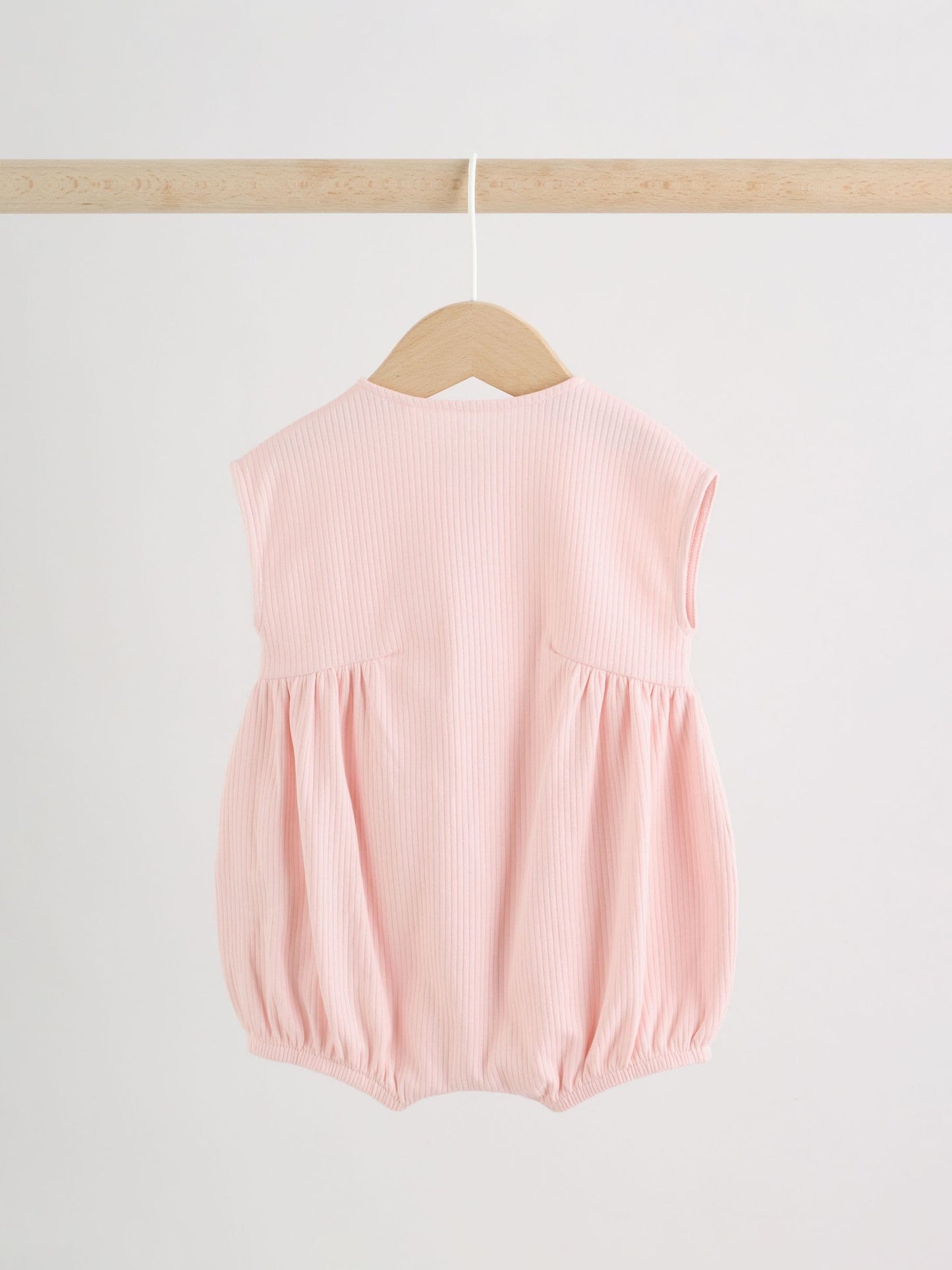 Pastel Colour Zip Through Baby Rompers 3 Pack image 4