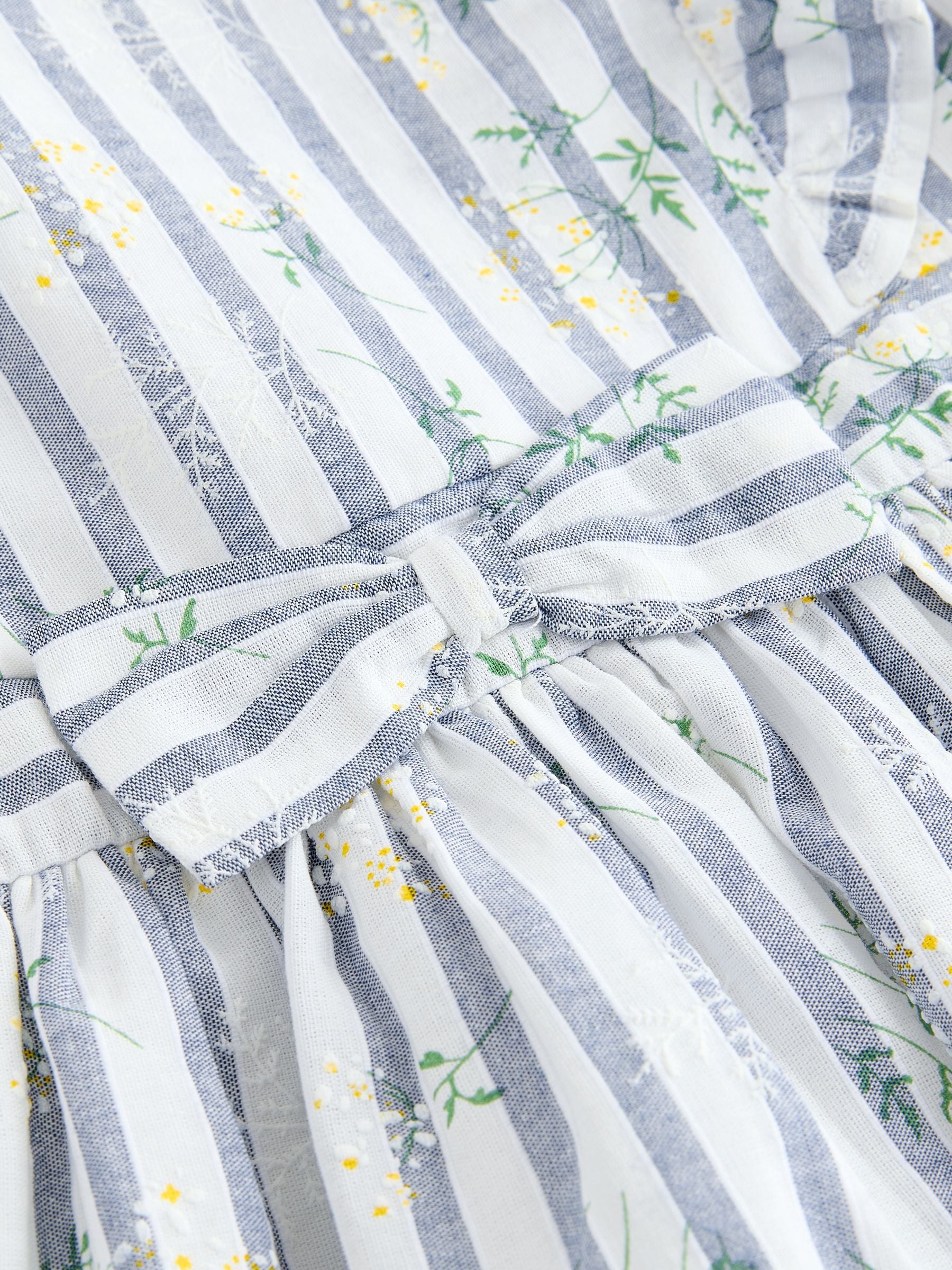 Blue Stripe Ruffle Sleeve Dress (3-16yrs) image 7