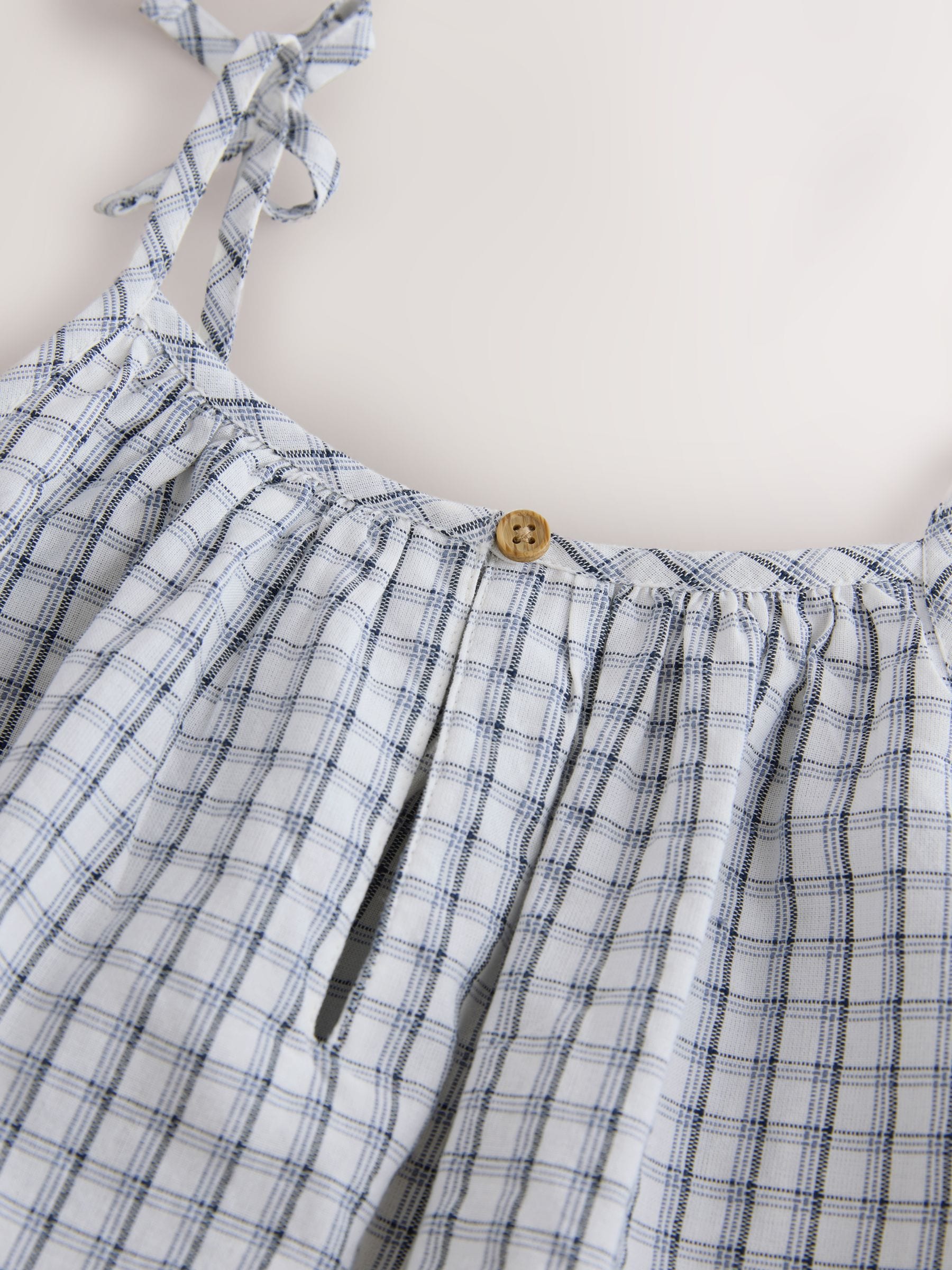Dsiney Kidz - Blue Check Strappy Dippy Hem Blouse (3-16yrs) image 7