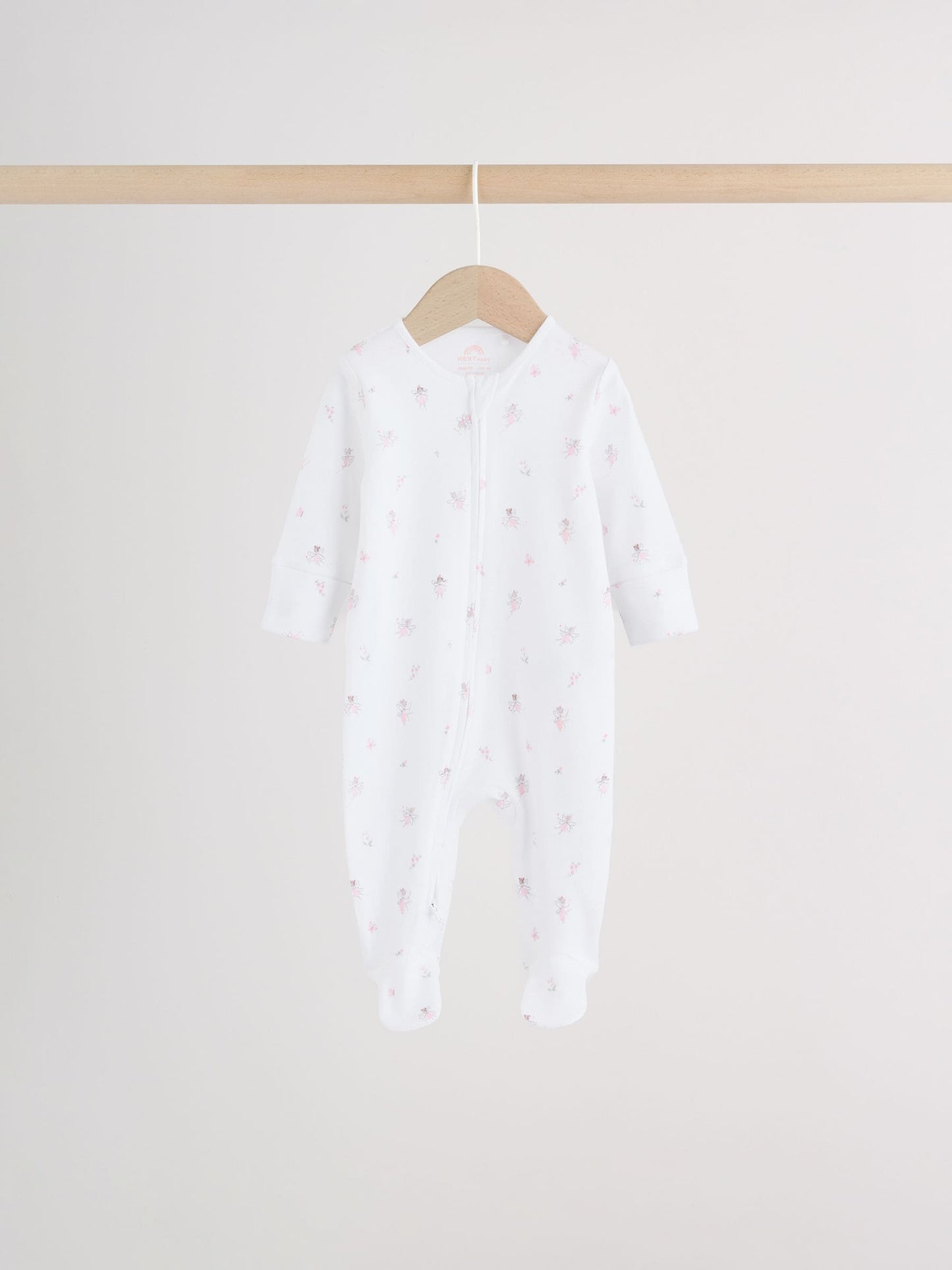 Pink Two Way Zip Baby Sleepsuit 4 Pack (0mths-2yrs) image 3