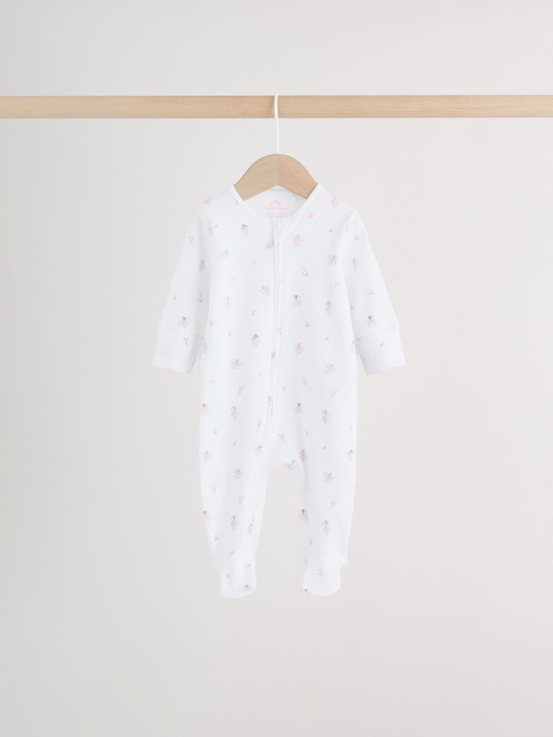 Pink Two Way Zip Baby Sleepsuit 4 Pack (0mths-2yrs) image 3