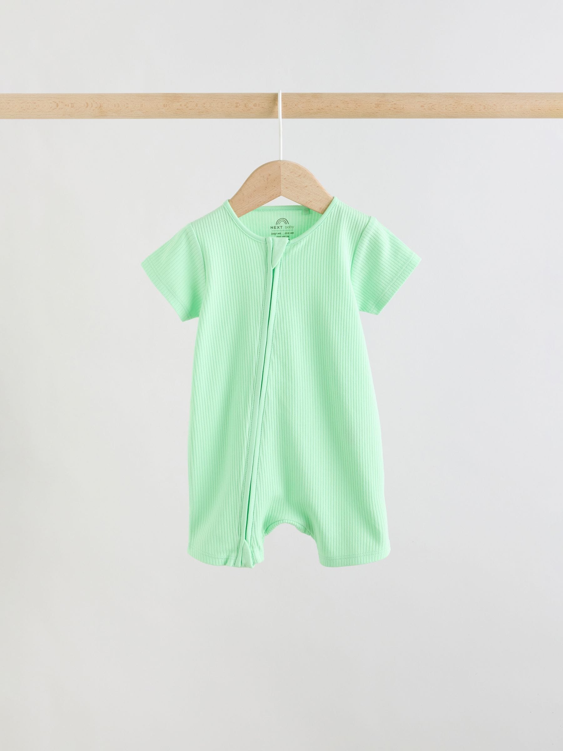 Blue Two Way Zip Baby Rompers 3 Pack (0mths-3yrs) image 5
