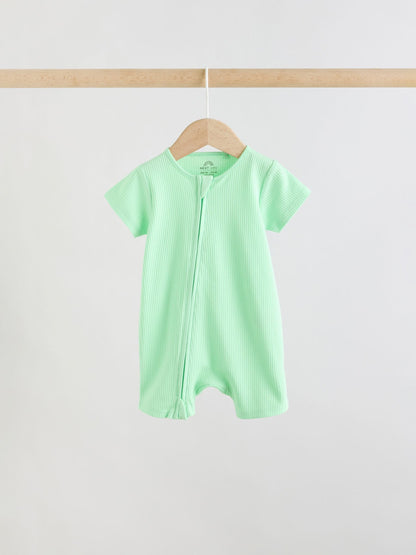 Blue Two Way Zip Baby Rompers 3 Pack (0mths-3yrs) image 5