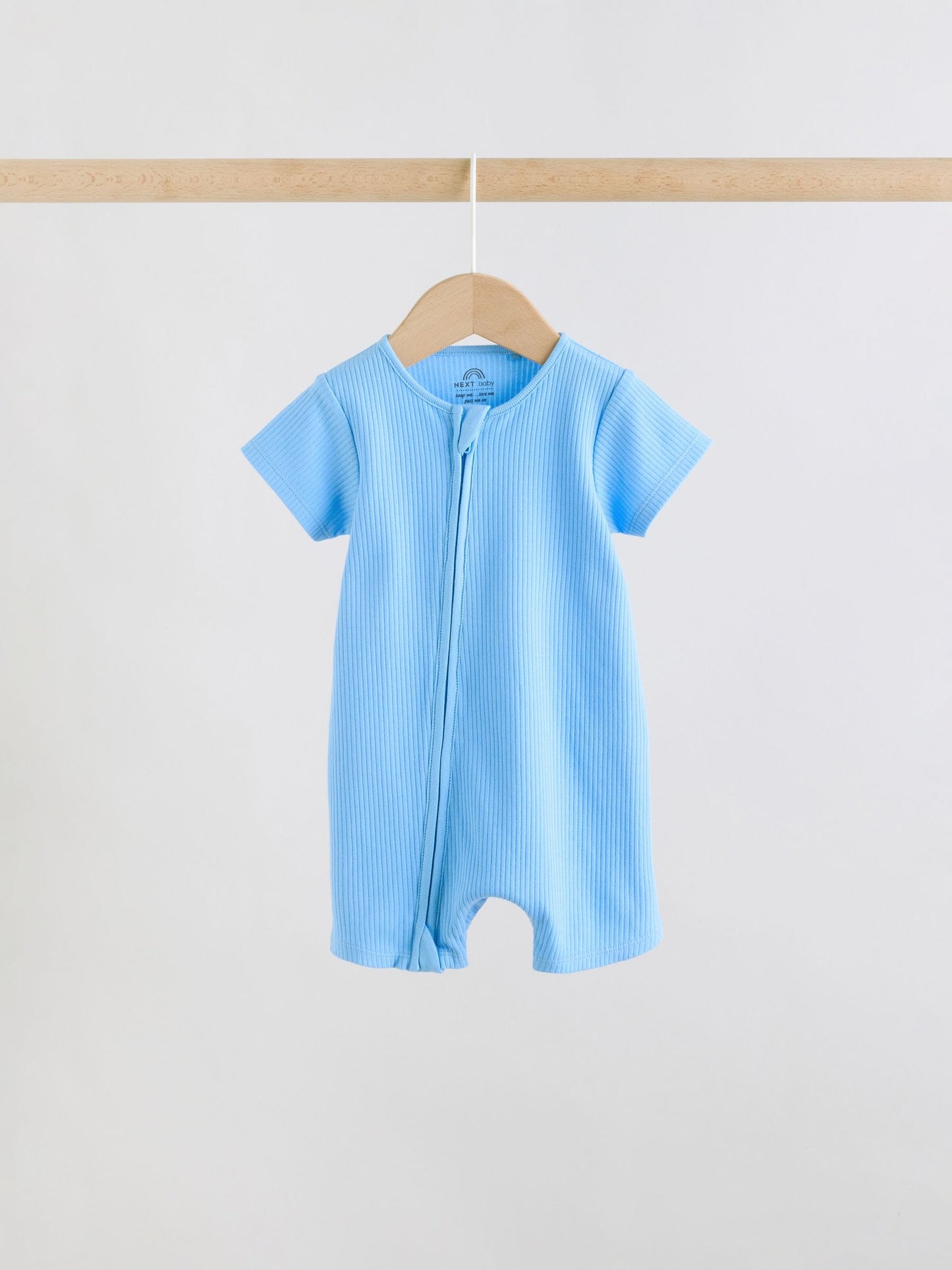 Blue Two Way Zip Baby Rompers 3 Pack (0mths-3yrs) image 6