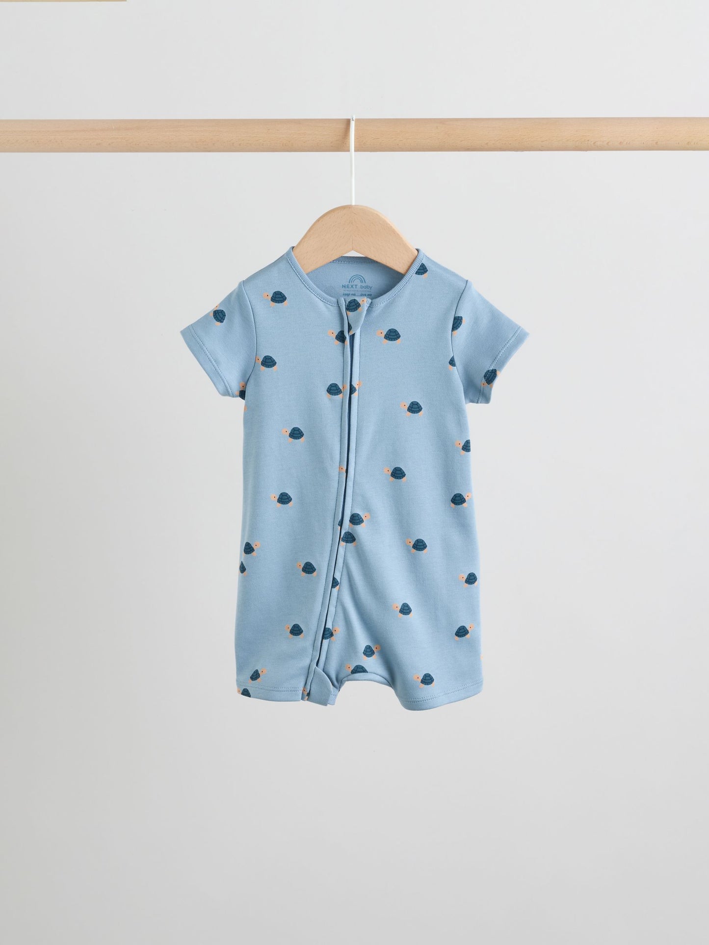 Teal Blue Two Way Zip Baby Rompers 3 Pack (0mths-3yrs) image 4