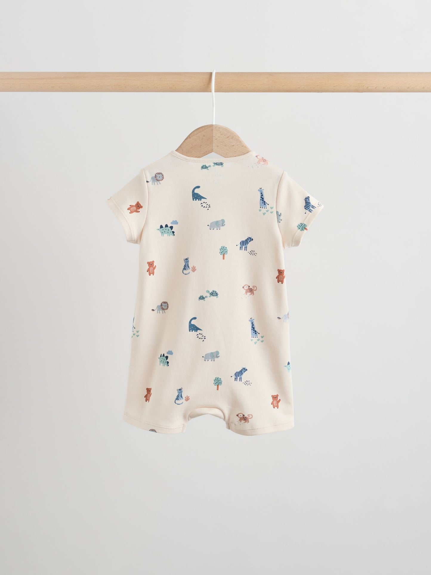 Teal Blue Two Way Zip Baby Rompers 3 Pack (0mths-3yrs) image 6