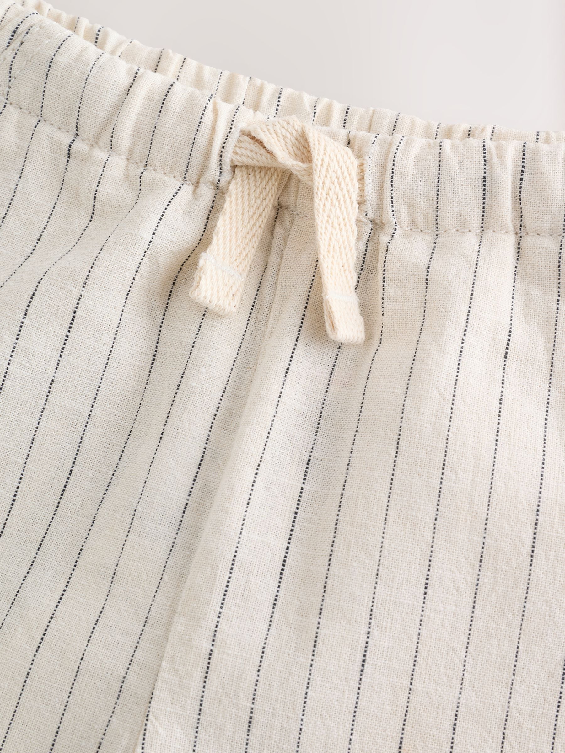 Dsiney Kidz - Ecru Stripe Linen Blend Pull On Shorts (3mths-7yrs) image 7