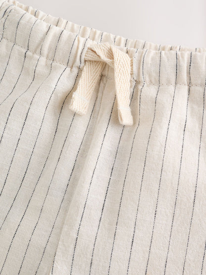 Dsiney Kidz - Ecru Stripe Linen Blend Pull On Shorts (3mths-7yrs) image 7
