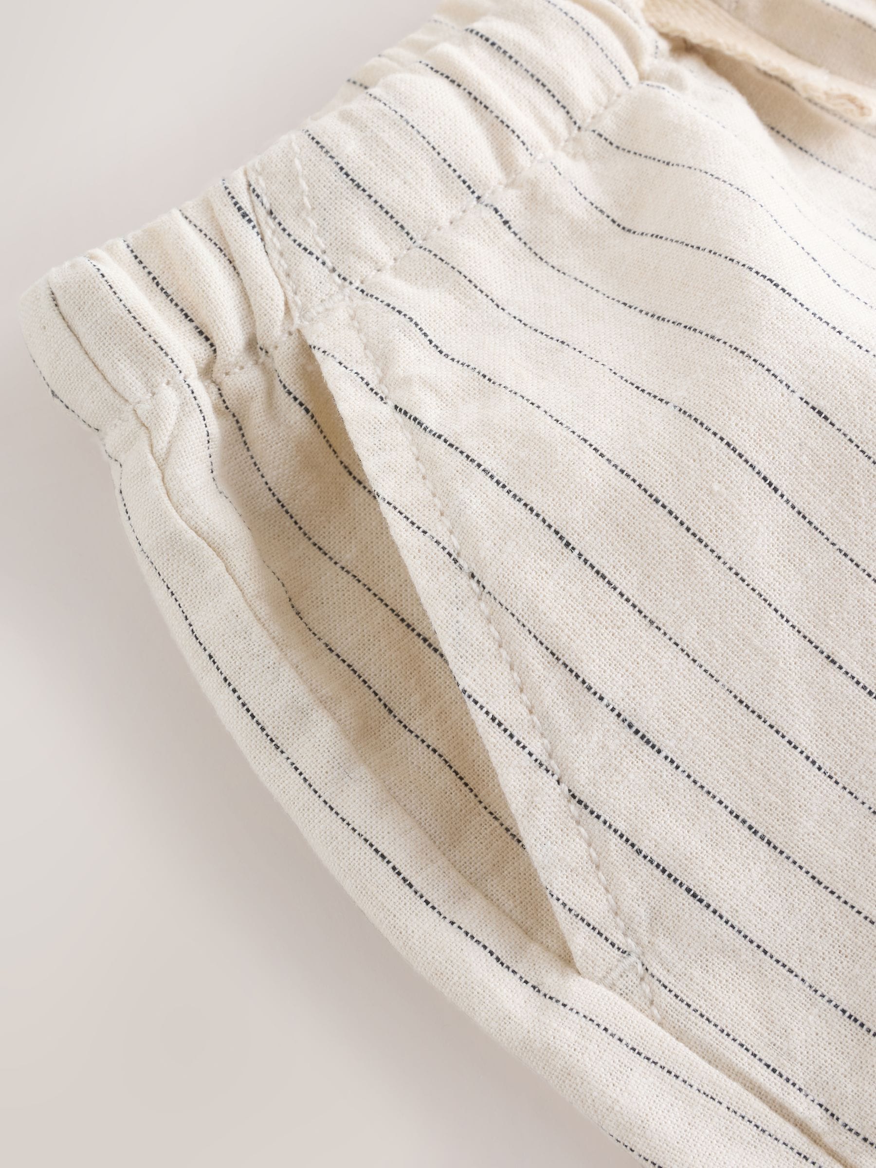 Dsiney Kidz - Ecru Stripe Linen Blend Pull On Shorts (3mths-7yrs) image 8