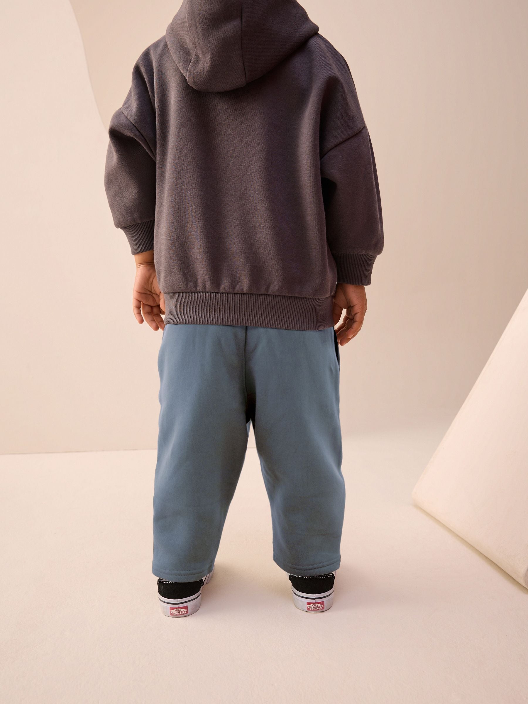 Slate Grey Single Wide Leg Jersey Joggers (3mths-7yrs) image 2