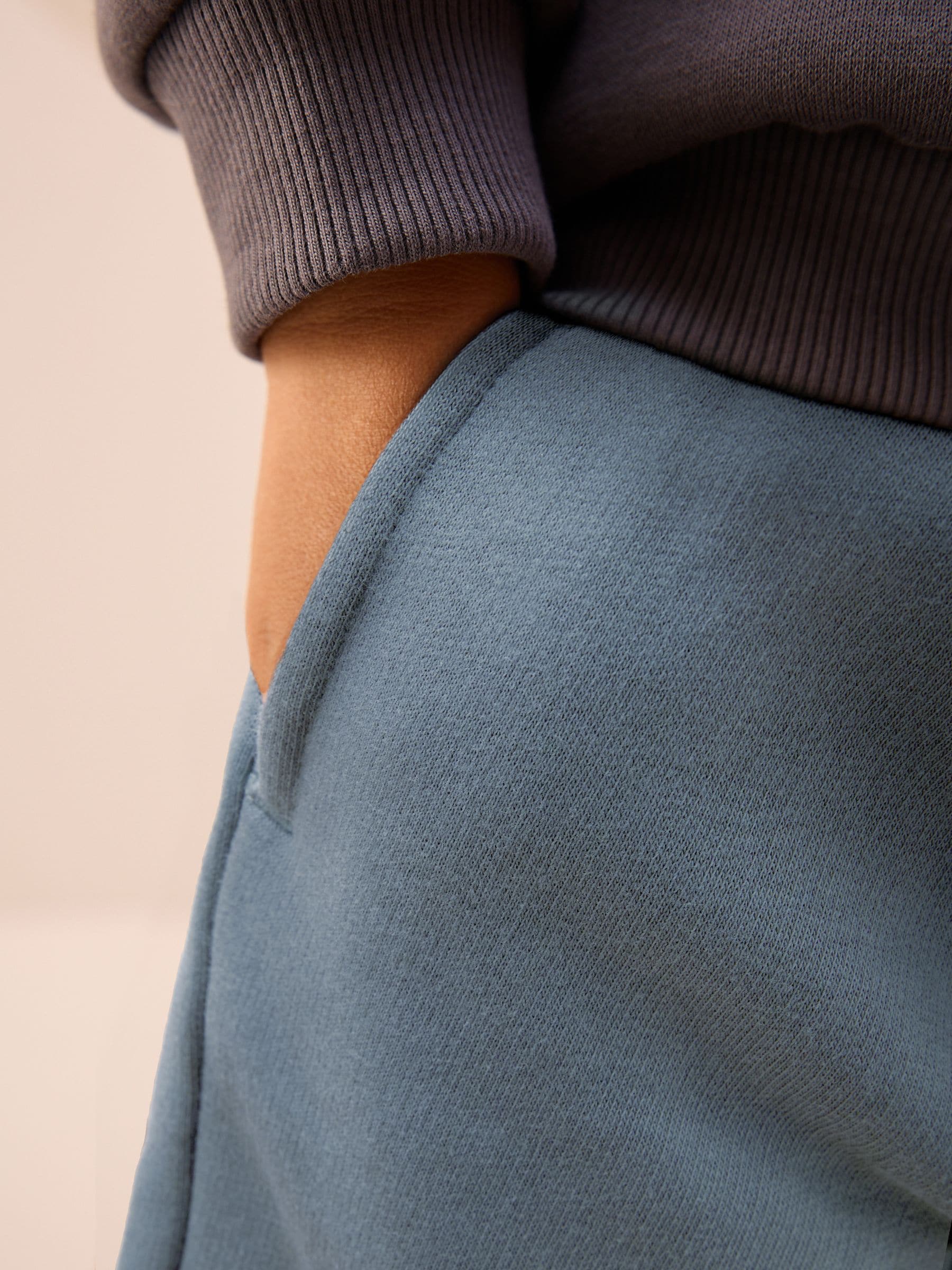 Slate Grey Single Wide Leg Jersey Joggers (3mths-7yrs) image 3