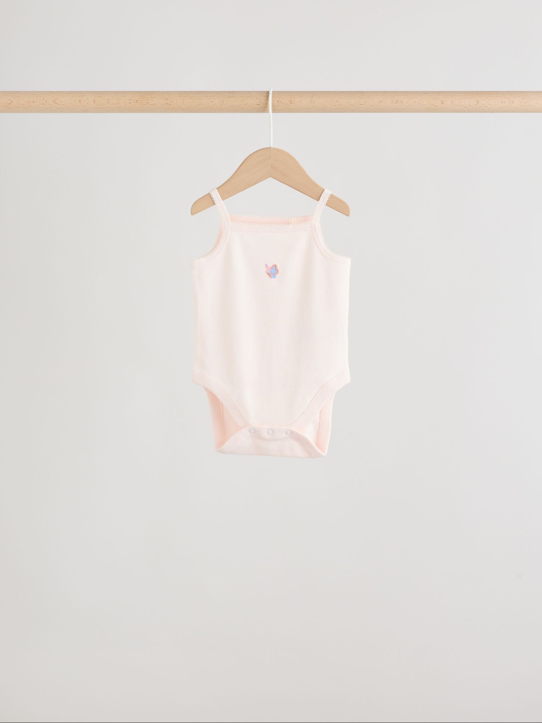 Pink Vest Baby Bodysuits 5 Pack image 2