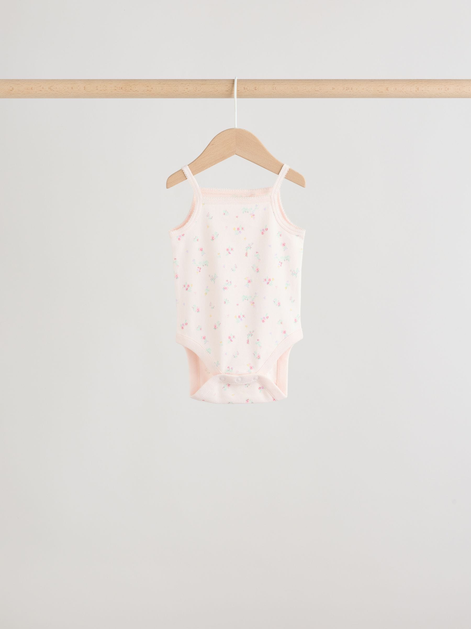 Pink Vest Baby Bodysuits 5 Pack image 4