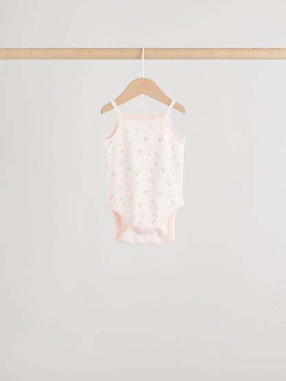 Pink Vest Baby Bodysuits 5 Pack image 4