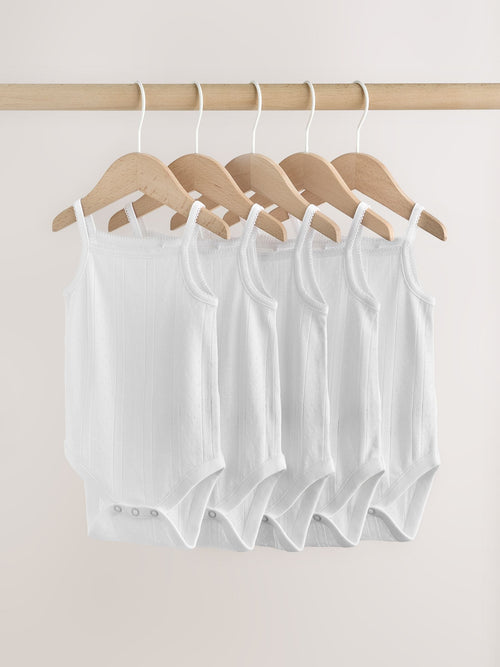 Dsiney Kidz - White Vest Baby Bodysuits 5 Pack image 1