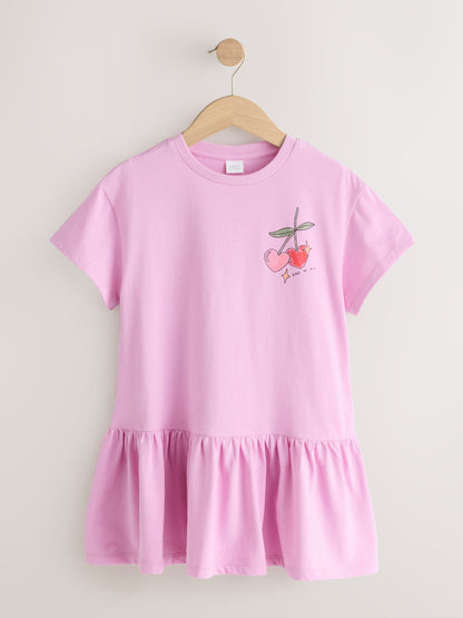 Pink Print T-Shirt Dress (3-16yrs) image 6