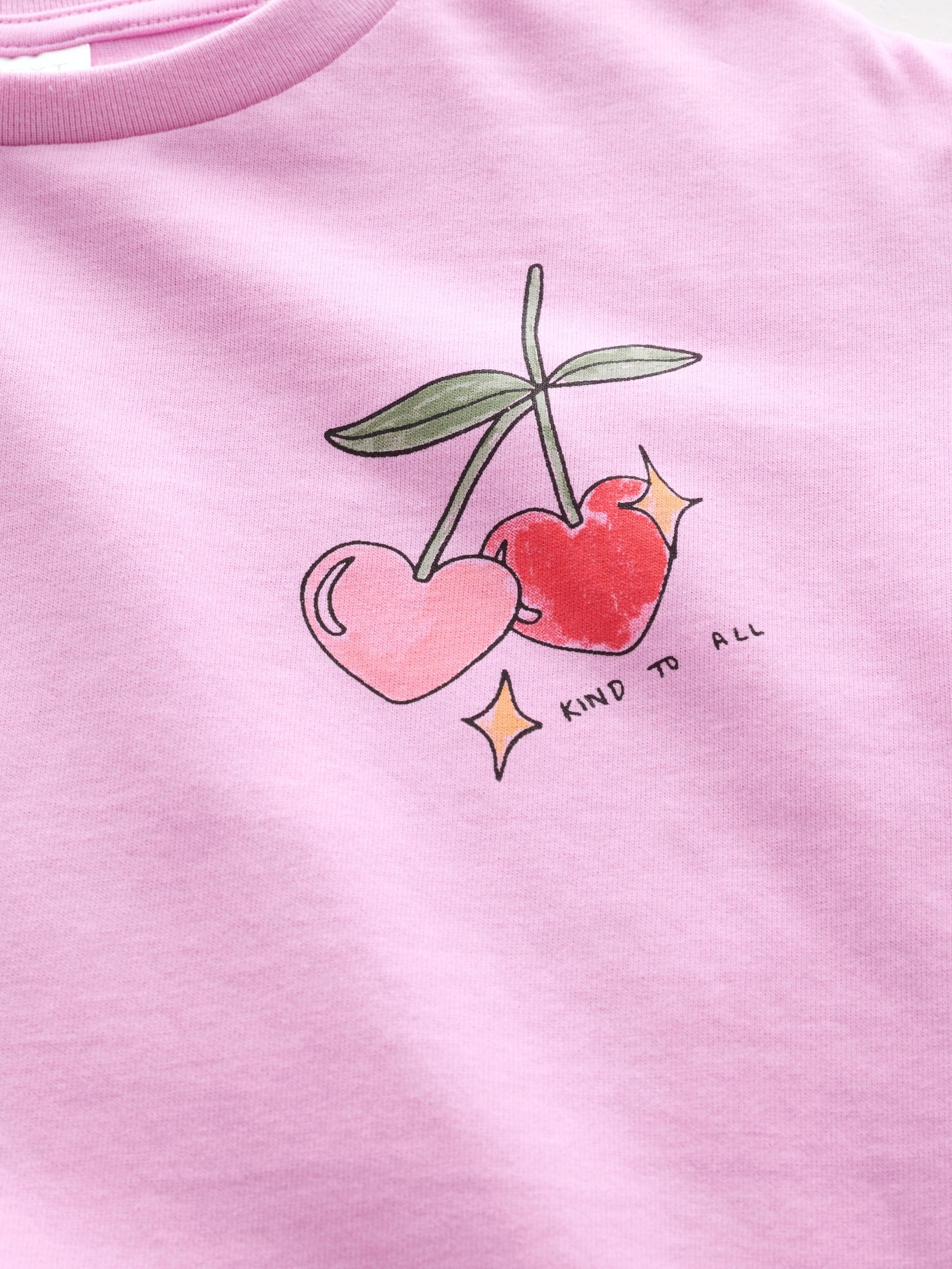 Pink Print T-Shirt Dress (3-16yrs) image 8