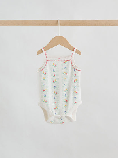 Cream Vest Baby Bodysuits 5 Pack image 4