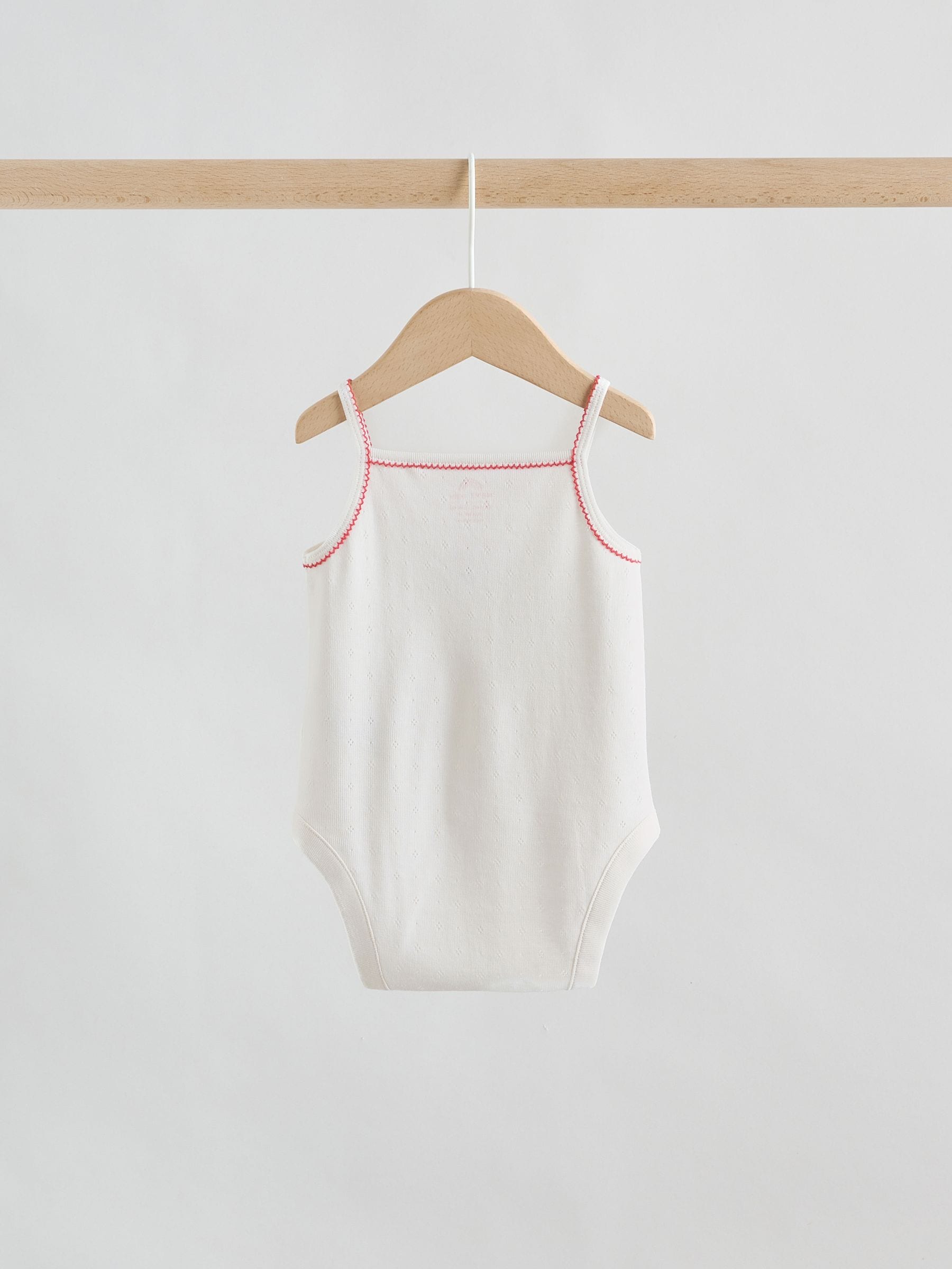 Cream Vest Baby Bodysuits 5 Pack image 5