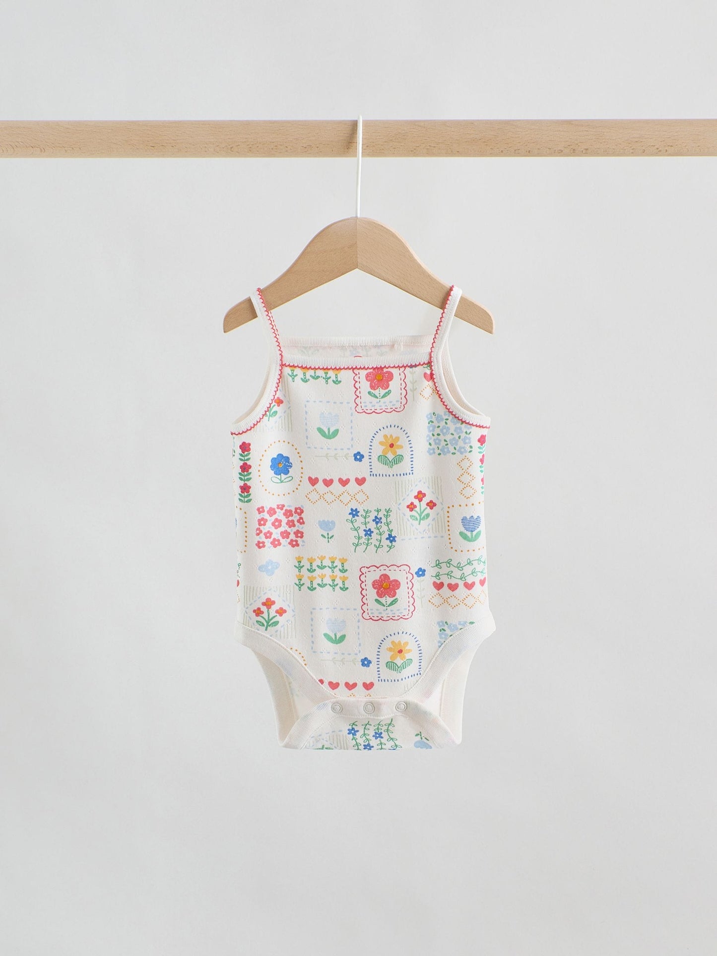 Cream Vest Baby Bodysuits 5 Pack image 6