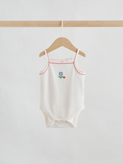 Cream Vest Baby Bodysuits 5 Pack image 7