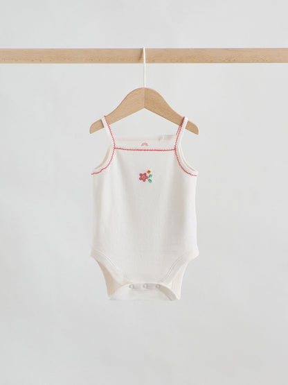 Cream Vest Baby Bodysuits 5 Pack image 8