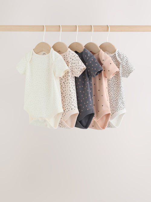 Dsiney Kidz - Neutral Short Sleeve Bodysuits 5 Pack image 1