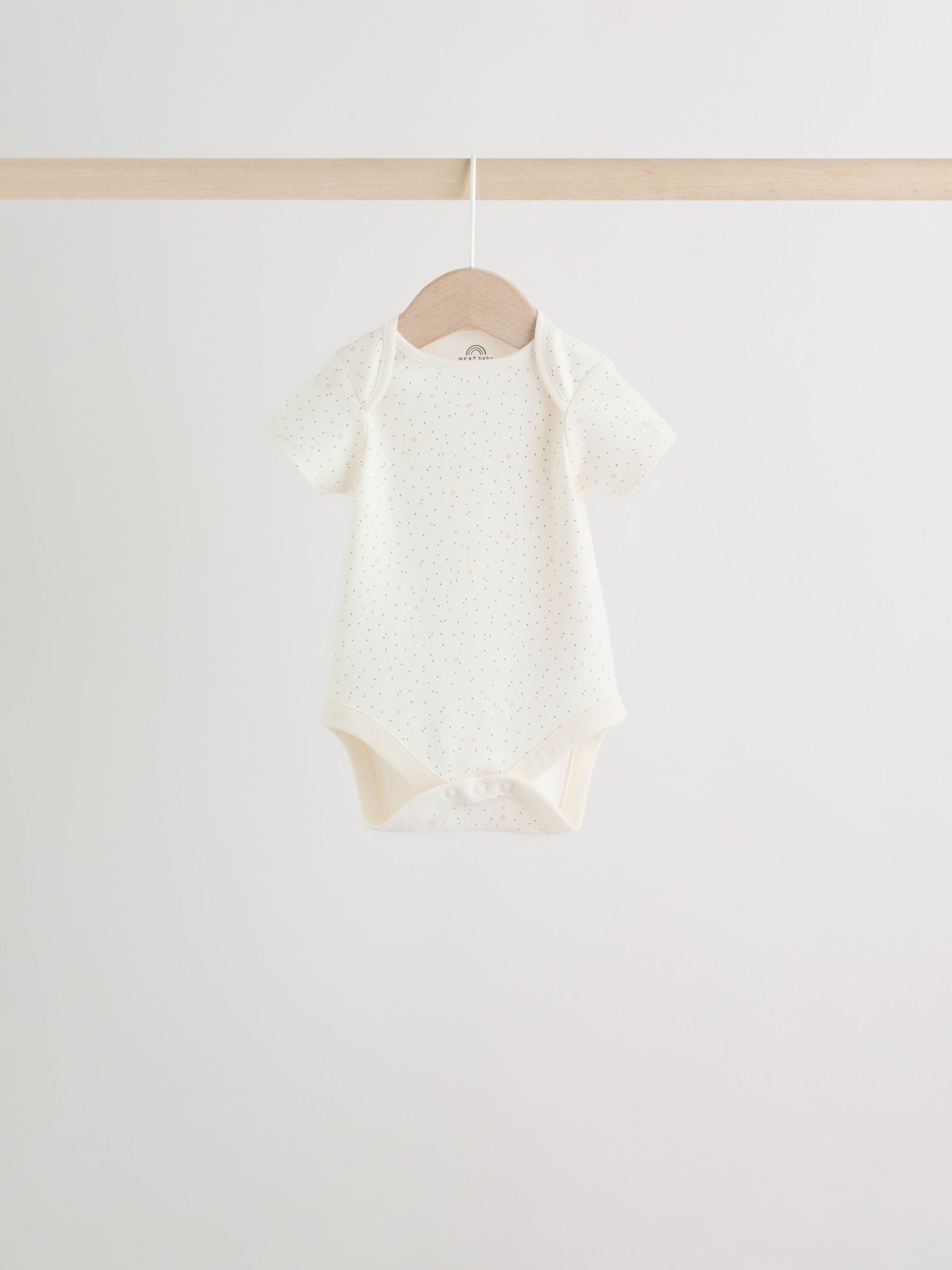 Neutral Short Sleeve Bodysuits 5 Pack image 7