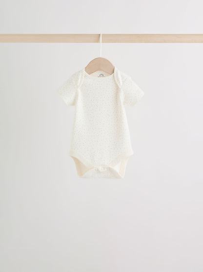 Neutral Short Sleeve Bodysuits 5 Pack image 7