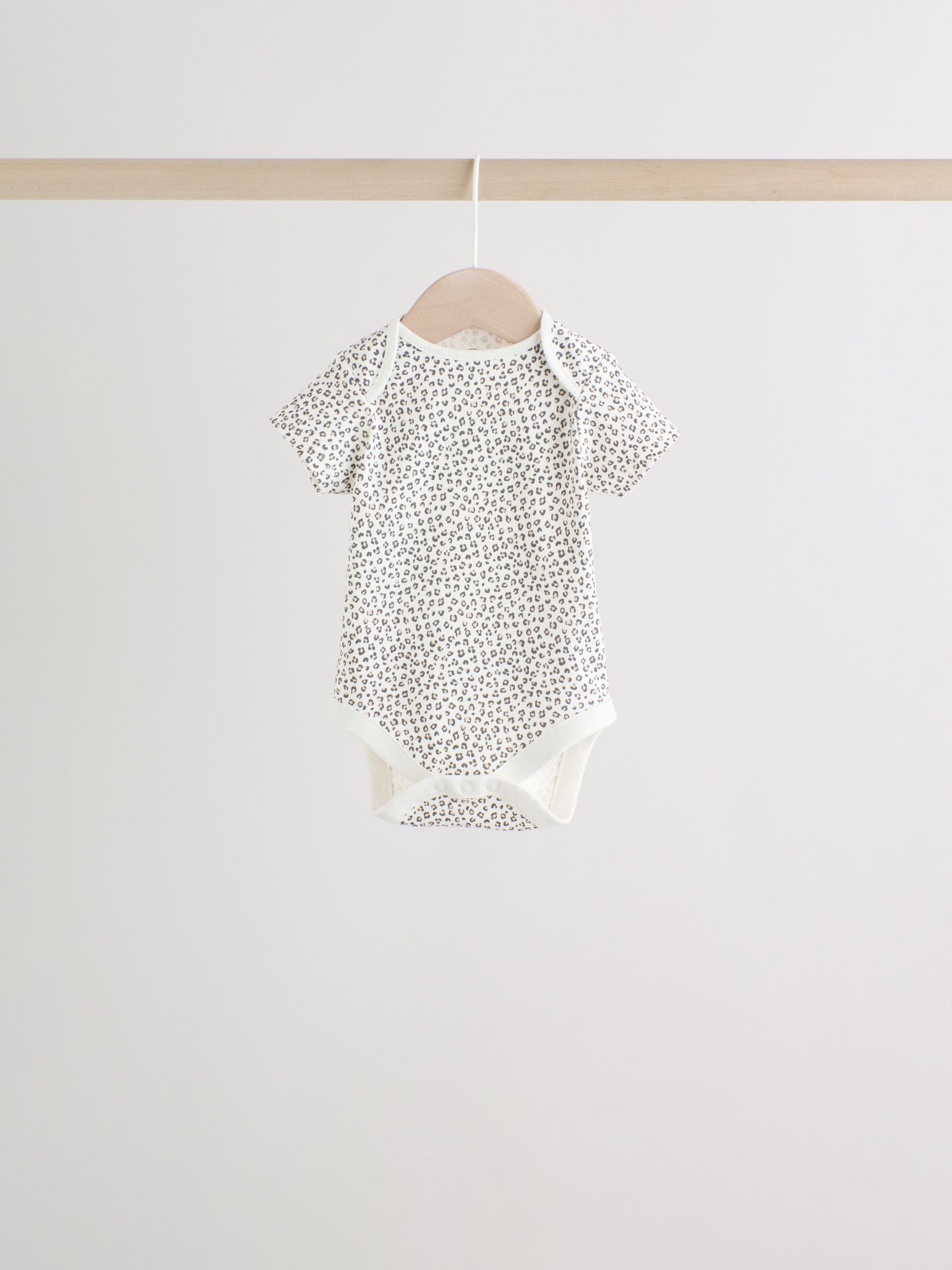 Neutral Short Sleeve Bodysuits 5 Pack image 6