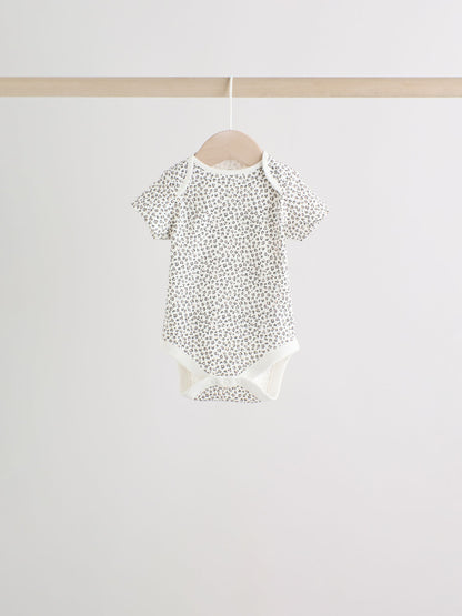 Neutral Short Sleeve Bodysuits 5 Pack image 6
