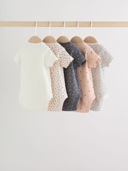 Neutral Short Sleeve Bodysuits 5 Pack image 7