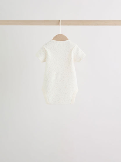 Neutral Short Sleeve Bodysuits 5 Pack image 8