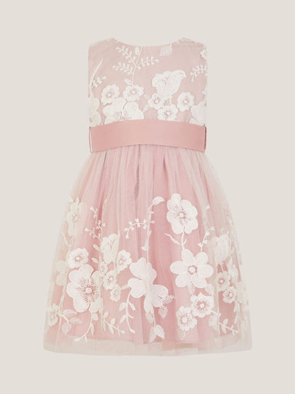 Monsoon Pink Baby Alicia Embroidered Lace Dress image 2