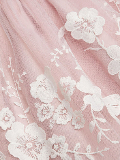 Monsoon Pink Baby Alicia Embroidered Lace Dress image 4