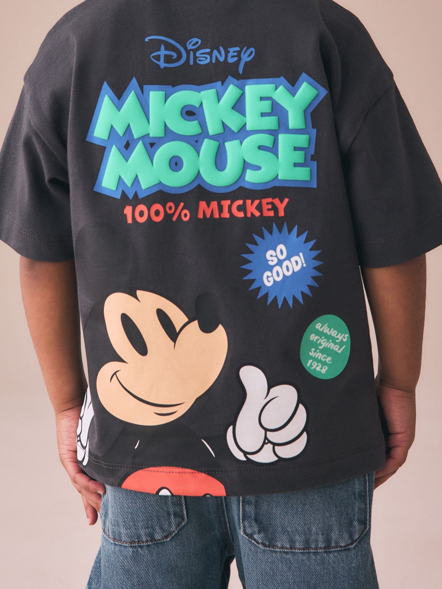 Dark Grey Mickey Mouse Short Sleeve T-Shirt (3mths-8yrs) image 4