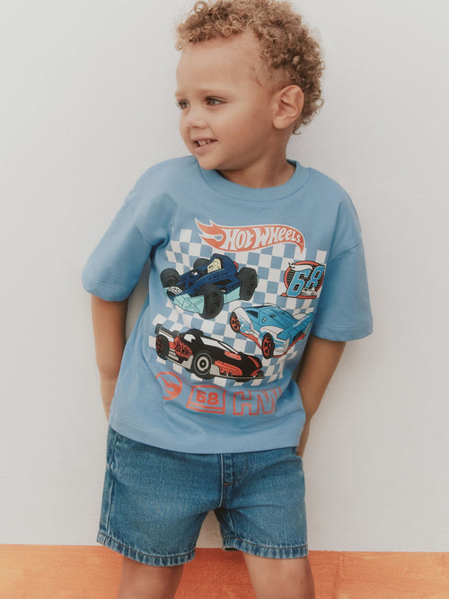 Blue Hot Wheels Short Sleeve T-Shirt (9mths-8yrs) image 1