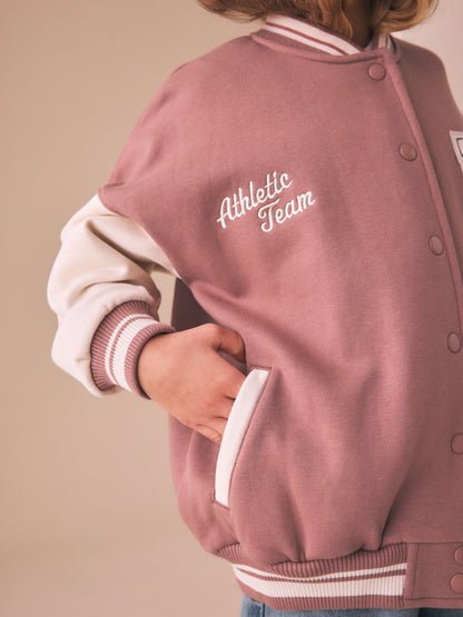 Dsiney Kidz - Brown/Cream Varsity Embroidered Jacket (3-16yrs) image 4
