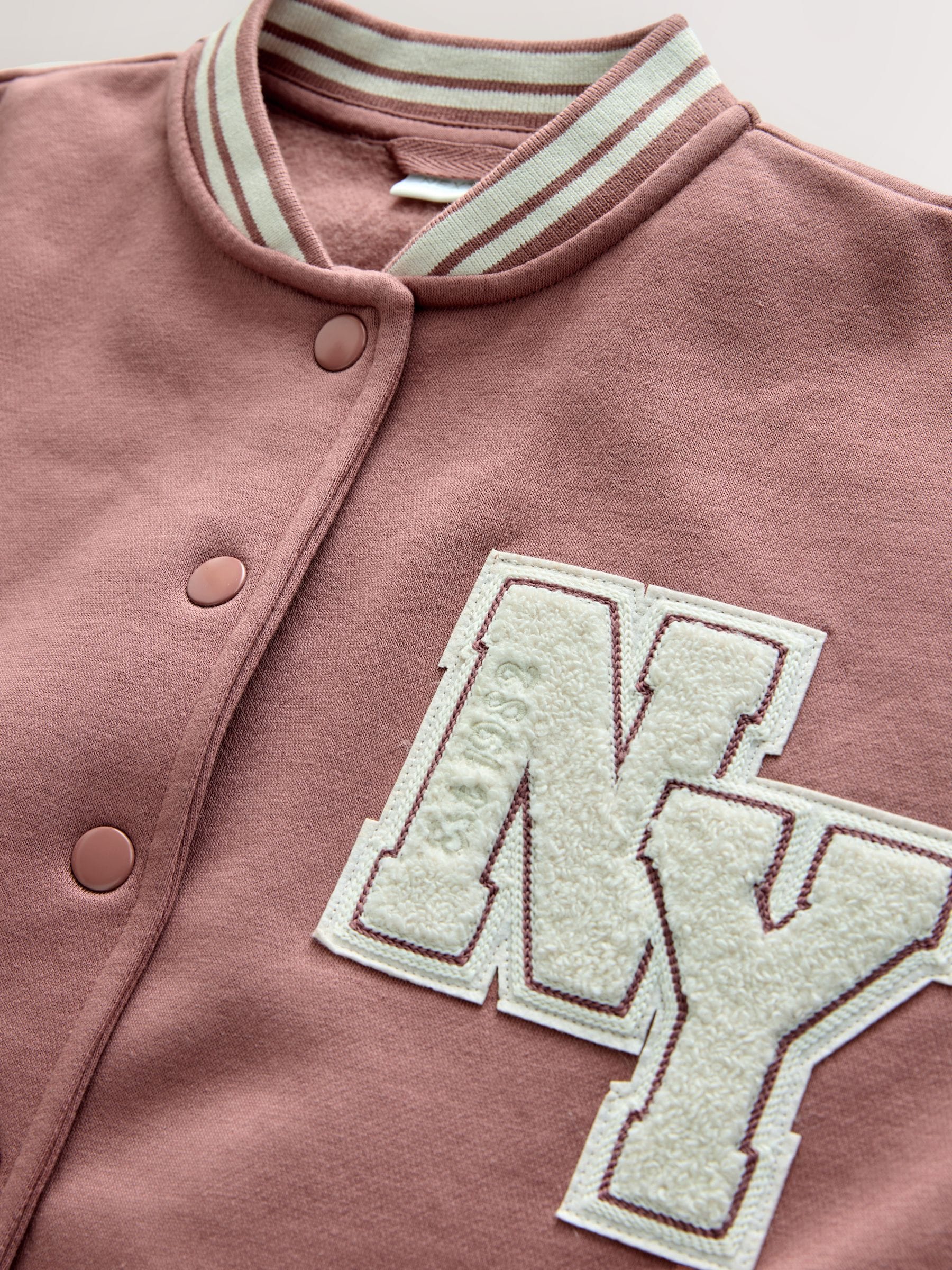 Dsiney Kidz - Brown/Cream Varsity Embroidered Jacket (3-16yrs) image 7